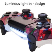 For PS4 Wireless Bluetooth Game Controller With Light Strip Dual Vibration Game Handle(Blue)