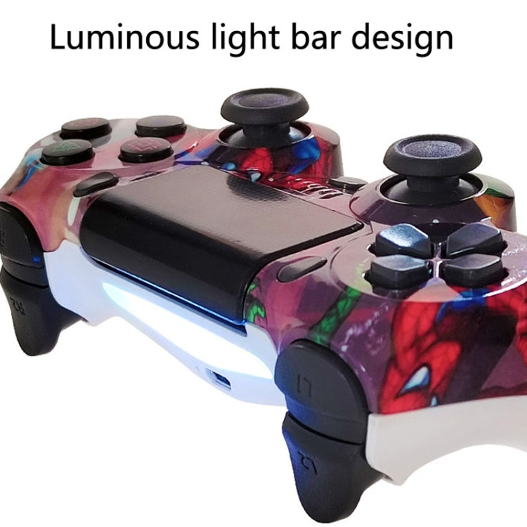 For PS4 Wireless Bluetooth Game Controller With Light Strip Dual Vibration Game Handle(Blue)