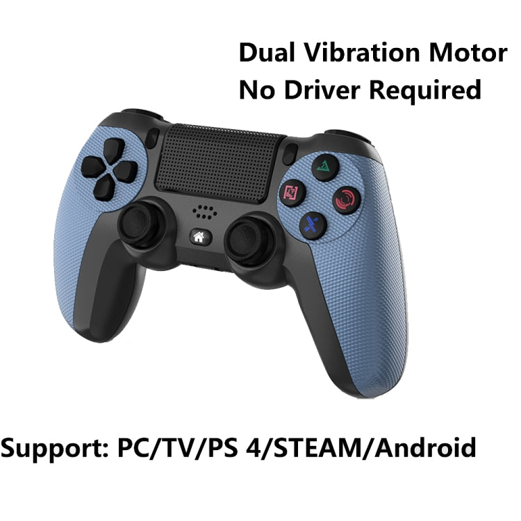 KM048 For PS4 Bluetooth Wireless Gamepad Controller 4.0 With Light Bar(Elegant Silver) - Gamepads by PMC TechLife | Online Shopping South Africa | PMC TechLife