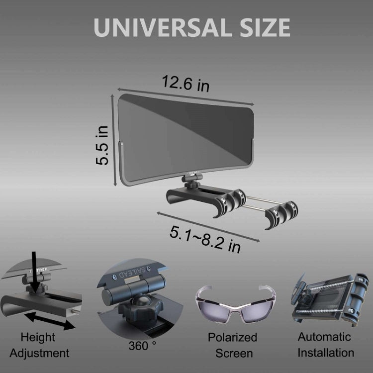 360 Degree Adjustable Car Driver Sun Visor, Color: Polarizing Plate