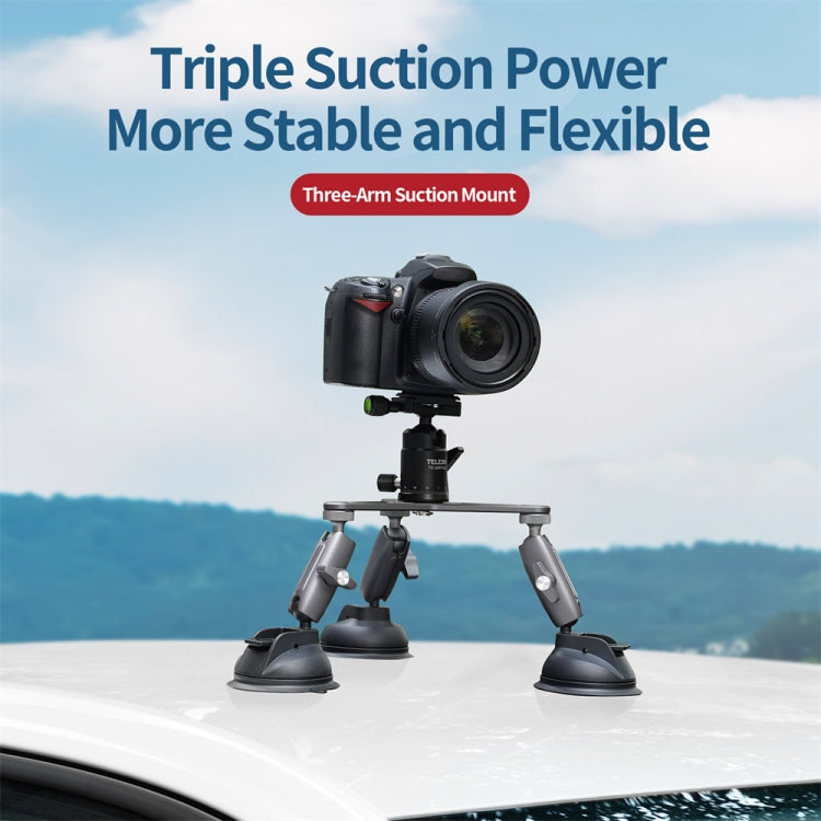 TELESIN Suction Cup Action Camera Tripod Mount for Car Holder Stand Bracket - free shipping - PMC TechLife - Order now!
