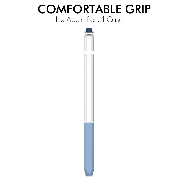For Apple Pencil 2 AhaStyle PT-LC05 Jelly Style Translucent Silicone Protective Pen Case(Black)