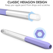 For Apple Pencil 2 AhaStyle PT-LC05 Jelly Style Translucent Silicone Protective Pen Case(Black)