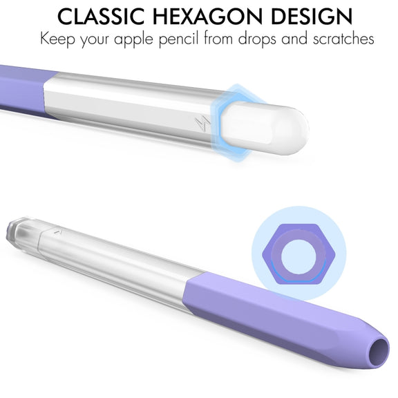 For Apple Pencil 2 AhaStyle PT-LC05 Jelly Style Translucent Silicone Protective Pen Case(Black)