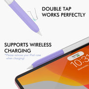 For Apple Pencil 2 AhaStyle PT-LC05 Jelly Style Translucent Silicone Protective Pen Case(Black)