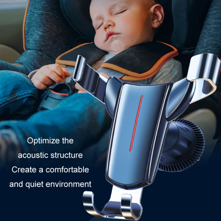 Air Outlet Triangular Gravity Sensor Car Mobile Phone Holder, Color: Black Hook Clip - Car Holders by PMC TechLife | Online Shopping South Africa | PMC TechLife