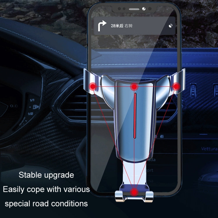 Air Outlet Triangular Gravity Sensor Car Mobile Phone Holder, Color: Black Hook Clip - Car Holders by PMC TechLife | Online Shopping South Africa | PMC TechLife