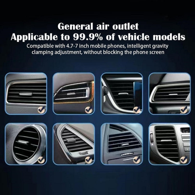 Gravity Navigation Car Air Outlet Triangular Mobile Phone Holder(Gray) - Car Holders by PMC TechLife | Online Shopping South Africa | PMC TechLife