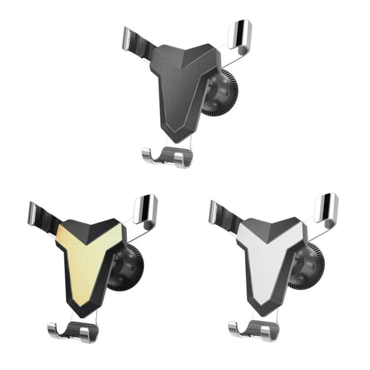 Gravity Navigation Car Air Outlet Triangular Mobile Phone Holder(Gray) - Car Holders by PMC TechLife | Online Shopping South Africa | PMC TechLife