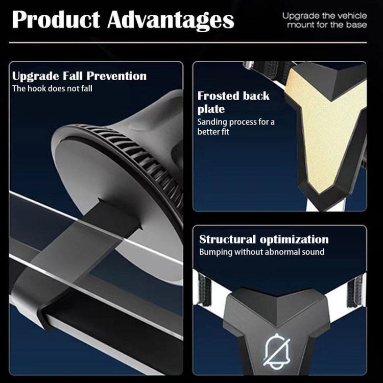 Gravity Navigation Car Air Outlet Triangular Mobile Phone Holder(Gray) - Car Holders by PMC TechLife | Online Shopping South Africa | PMC TechLife