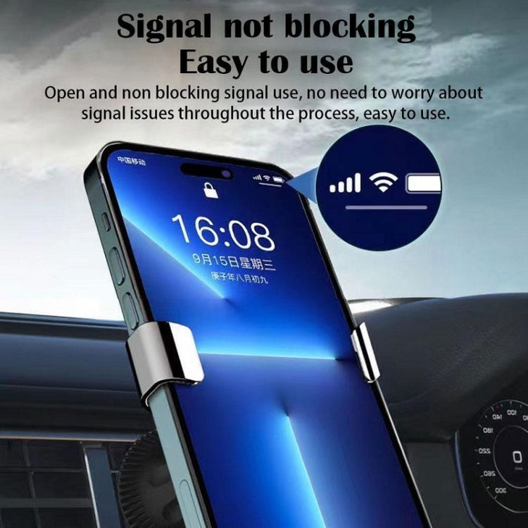 Gravity Navigation Car Air Outlet Triangular Mobile Phone Holder(Golden)