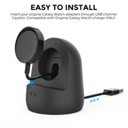 AhaStyle PT181 Watch Silicone Charging Stand For Galaxy Watch 3 / 4 / Active / Active 2(Black)