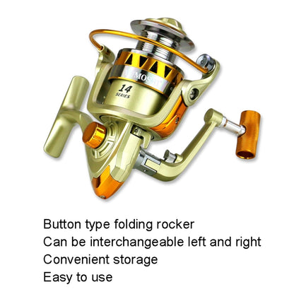 YUMOSHI JF2000 Spinning Fishing Reel 5.2:1 Gear Ratio Metal Spool Saltwater Fishing Tools - Fishing Reels by YUMOSHI | Online Shopping South Africa | PMC Jewellery | Buy Now Pay Later Mobicred