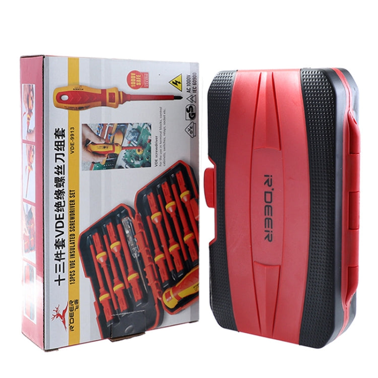 RDEER VDE-9913 13 In 1 Insulated Screwdriver Set Screwdriver Electrician Tools - free shipping - PMC Jewellery - Order now!