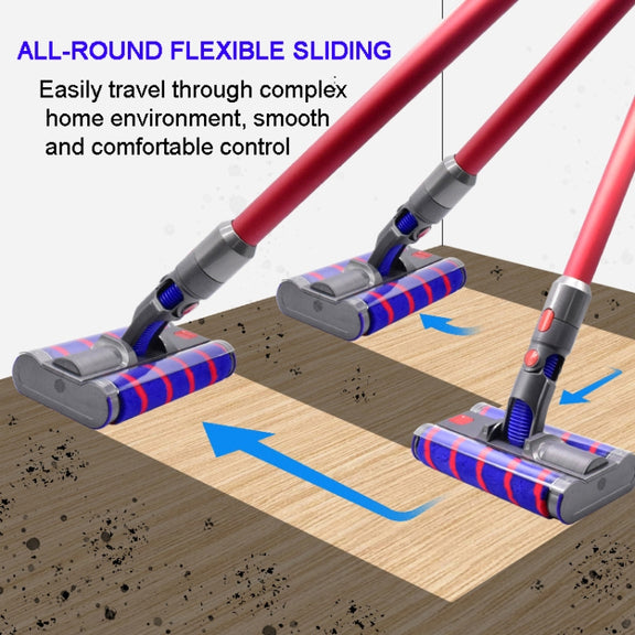 For Dyson V7 V8 V10 V11 Double Roller Soft Velvet Floor Brush Head with LED Lighting