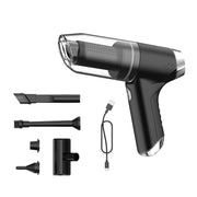 SUITU ST-6671 Wireless Car Vacuum Cleaner Small Handheld Blowing and Suction Dual Use, Style: Basic Model Black+Floor Brush