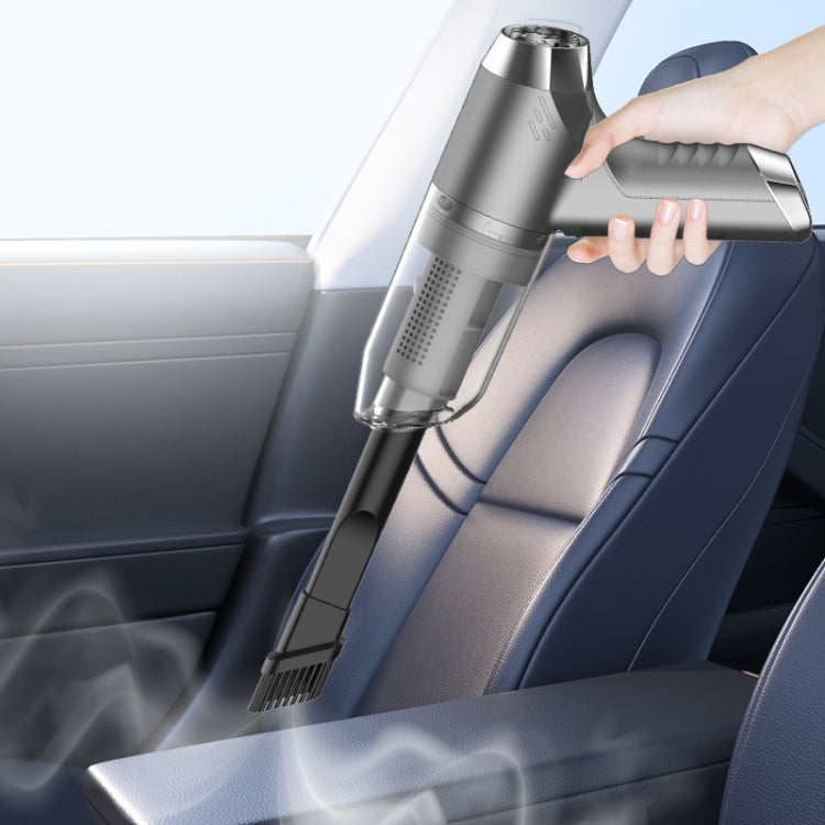 SUITU ST-6671 Wireless Car Vacuum Cleaner Small Handheld Blowing and Suction Dual Use, Style: Basic Model White+Floor Brush - Vacuum Cleaner by SUITU | Online Shopping South Africa | PMC TechLife | Buy Now Pay Later Mobicred