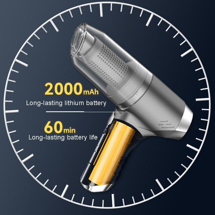 SUITU ST-6671 Wireless Car Vacuum Cleaner Small Handheld Blowing and Suction Dual Use, Style: Basic Model White+Floor Brush - Vacuum Cleaner by SUITU | Online Shopping South Africa | PMC TechLife | Buy Now Pay Later Mobicred