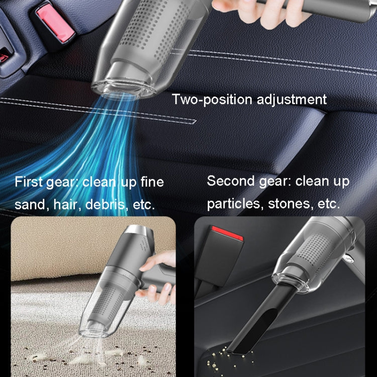 SUITU ST-6671 Wireless Car Vacuum Cleaner Small Handheld Blowing and Suction Dual Use, Style: Brushless Silver Gray+Floor Brush - free shipping - PMC TechLife - Order now!