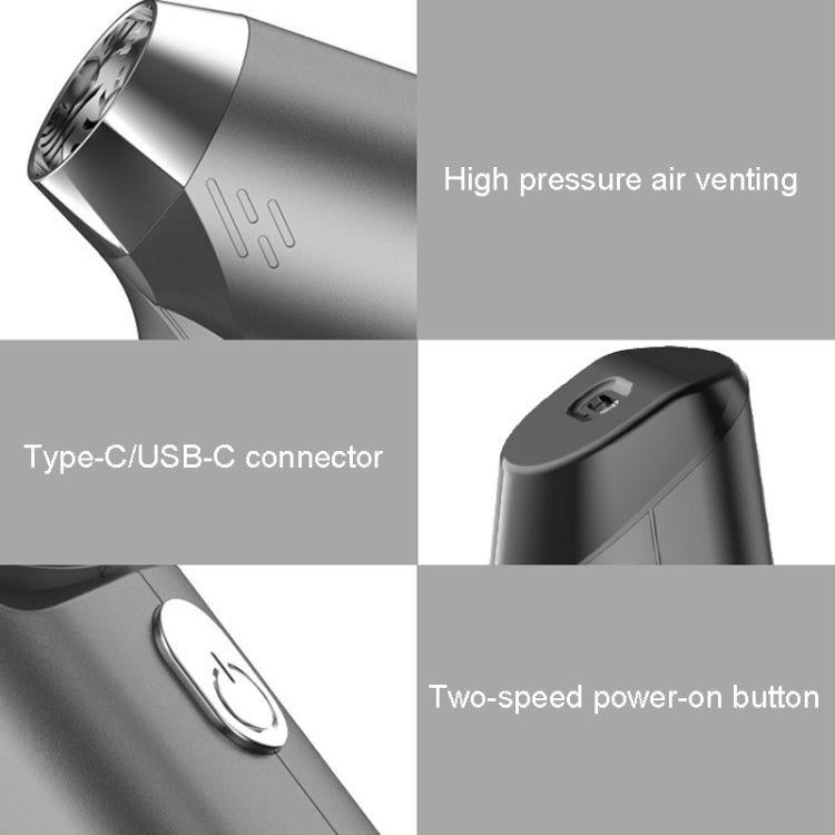 SUITU ST-6671 Wireless Car Vacuum Cleaner Small Handheld Blowing and Suction Dual Use, Style: Brushless Silver Gray+Floor Brush