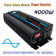 4000W (Actual 800W) 24V to 220V High Power Car Sine Wave Inverter Power Converter