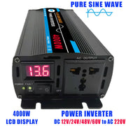 4000W (Actual 800W) 24V to 220V High Power Car Sine Wave Inverter Power Converter