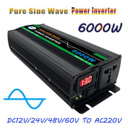 6000W (Actual 1000W) 48V to 220V High Power Car Sine Wave Inverter Power Converter