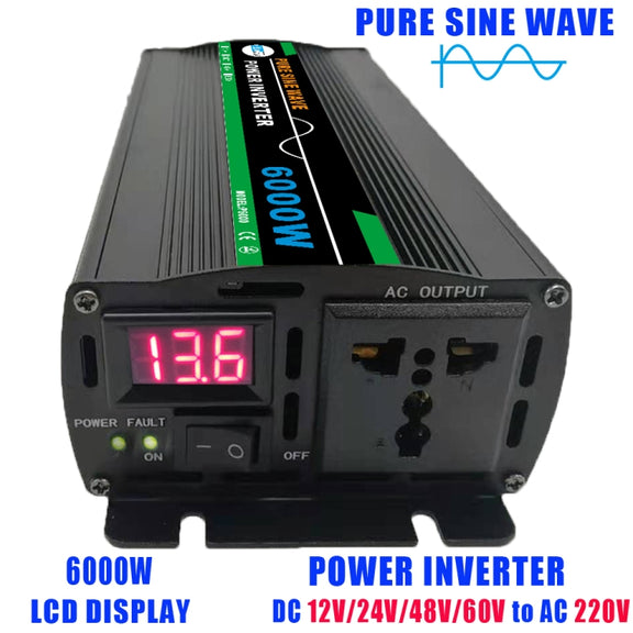 6000W (Actual 1000W) 48V to 220V High Power Car Sine Wave Inverter Power Converter