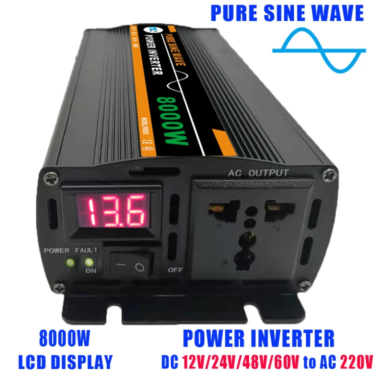 8000W (Actual 1300W) 12V to 220V High Power Car Sine Wave Inverter Power Converter - Pure Sine Wave by PMC Jewellery | Online Shopping South Africa | PMC Jewellery | Buy Now Pay Later Mobicred