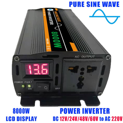 8000W (Actual 1300W) 12V to 220V High Power Car Sine Wave Inverter Power Converter - Pure Sine Wave by PMC Jewellery | Online Shopping South Africa | PMC Jewellery | Buy Now Pay Later Mobicred