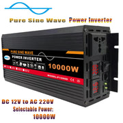10000W (Actual 1500W) 12V to 220V High Power Car Sine Wave Inverter Power Converter