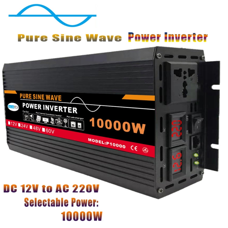 10000W (Actual 1500W) 12V to 220V High Power Car Sine Wave Inverter Power Converter