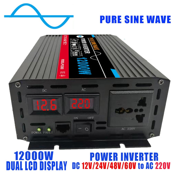 12000W (Actual 2000W) 12V to 220V High Power Car Sine Wave Inverter Power Converter
