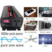 12000W (Actual 2000W) 12V to 220V High Power Car Sine Wave Inverter Power Converter