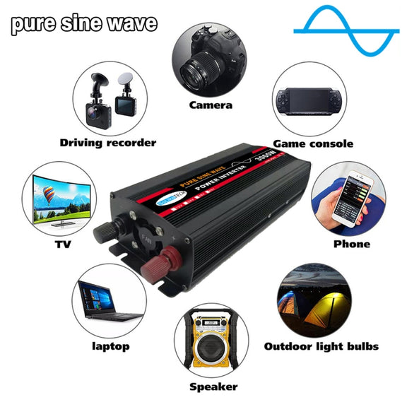 12000W (Actual 2000W) 12V to 220V High Power Car Sine Wave Inverter Power Converter