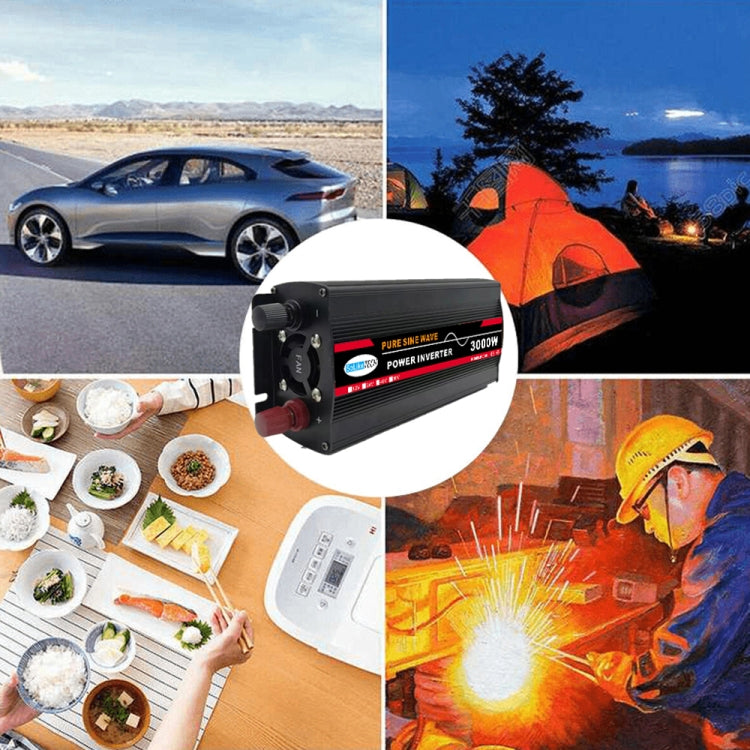 8000W (Actual 1300W) 12V to 220V High Power Car Sine Wave Inverter Power Converter - Pure Sine Wave by PMC Jewellery | Online Shopping South Africa | PMC Jewellery | Buy Now Pay Later Mobicred