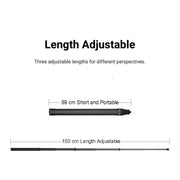 1.5m Carbon Fiber Extended Monopod Invisible Selfie Stick For Insta360  / DJI Action / GoPro / Xiao Yi Sports Camera