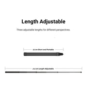 3m Carbon Fiber Extended Monopod Invisible Selfie Stick For Insta360  / DJI Action / GoPro / Xiao Yi Sports Camera