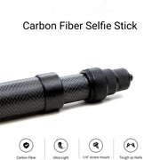 1.5m Carbon Fiber Extended Monopod Invisible Selfie Stick For Insta360  / DJI Action / GoPro / Xiao Yi Sports Camera