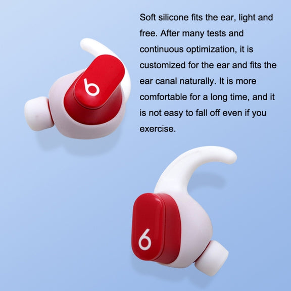 For Beats Studio Buds 2pairs Wireless Bluetooth Earphone Silicone Non-slip Ear Caps(Red)