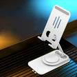 Desktop 360-degree Rotating Foldable Mobile Phone Holder, Color: Carbon Steel White - Desktop Holder by PMC TechLife | Online Shopping South Africa | PMC TechLife
