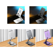 Desktop 360-degree Rotating Foldable Mobile Phone Holder, Color: Metal Silver