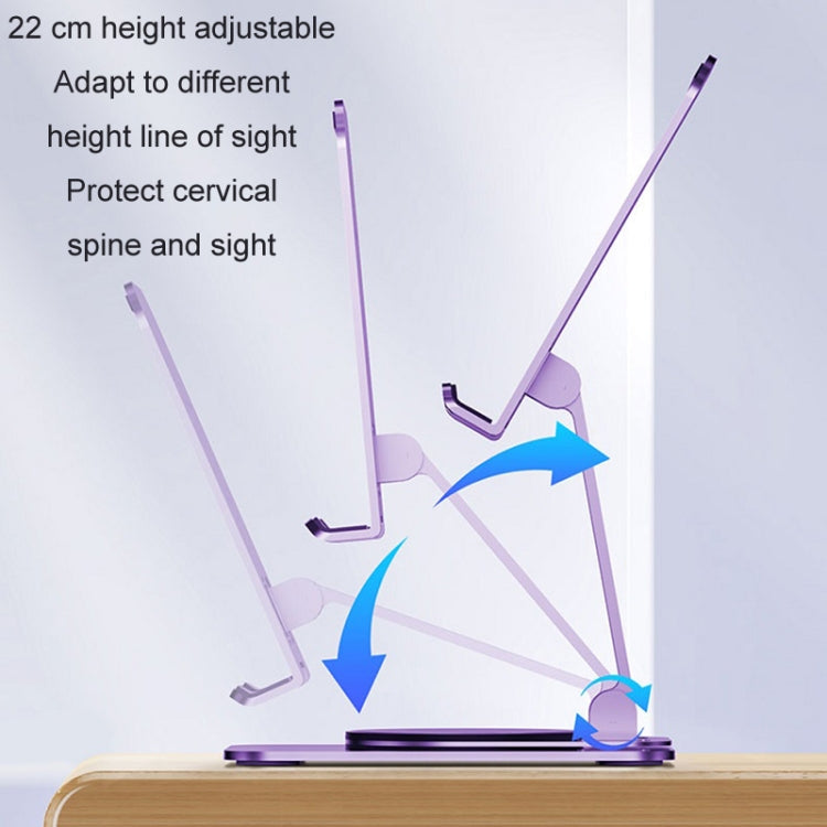 Desktop 360-degree Rotating Foldable Mobile Phone Holder, Color: Metal Purple - Desktop Holder by PMC TechLife | Online Shopping South Africa | PMC TechLife
