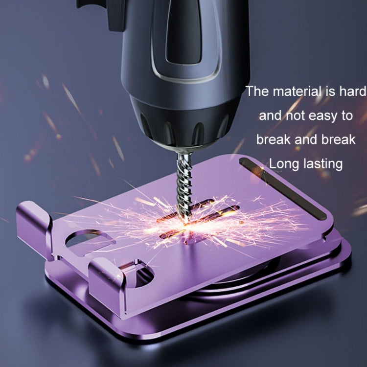 Desktop 360-degree Rotating Foldable Mobile Phone Holder, Color: Metal Silver