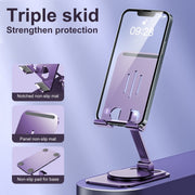Desktop 360-degree Rotating Foldable Mobile Phone Holder, Color: Metal Silver
