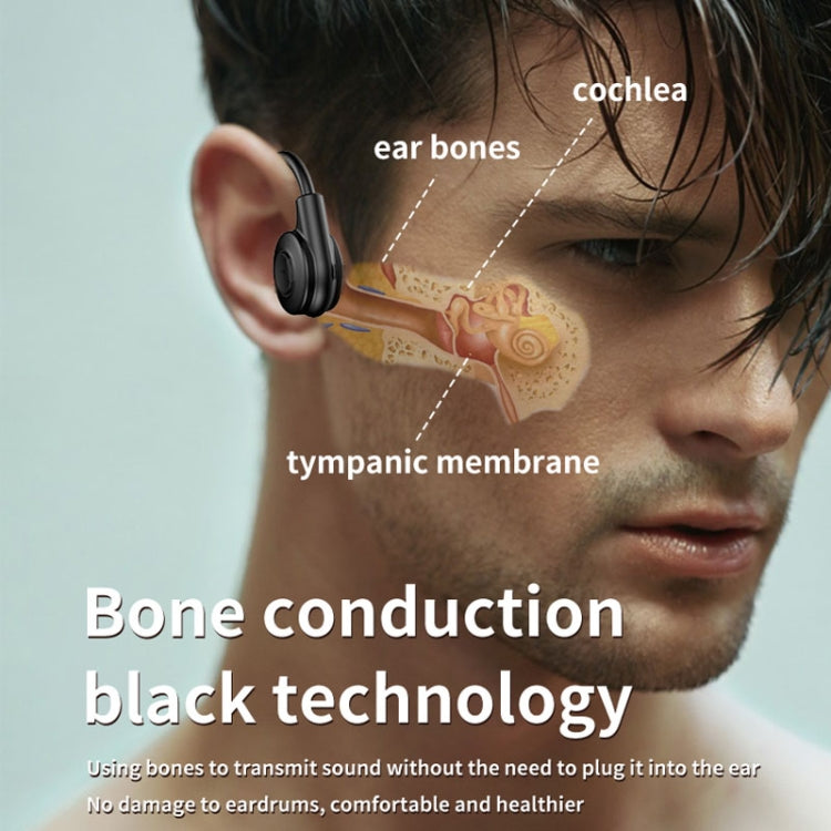 M2 Bone Conduction Earphones Running Stereo To Ear Bluetooth Earphones(Black + Blue) - Neck-mounted Earphone by PMC TechLife | Online Shopping South Africa | PMC TechLife