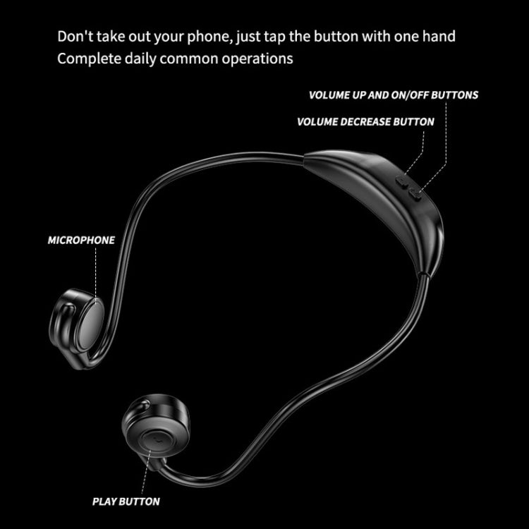 M2 Bone Conduction Earphones Running Stereo To Ear Bluetooth Earphones(Black) - Neck-mounted Earphone by PMC TechLife | Online Shopping South Africa | PMC TechLife