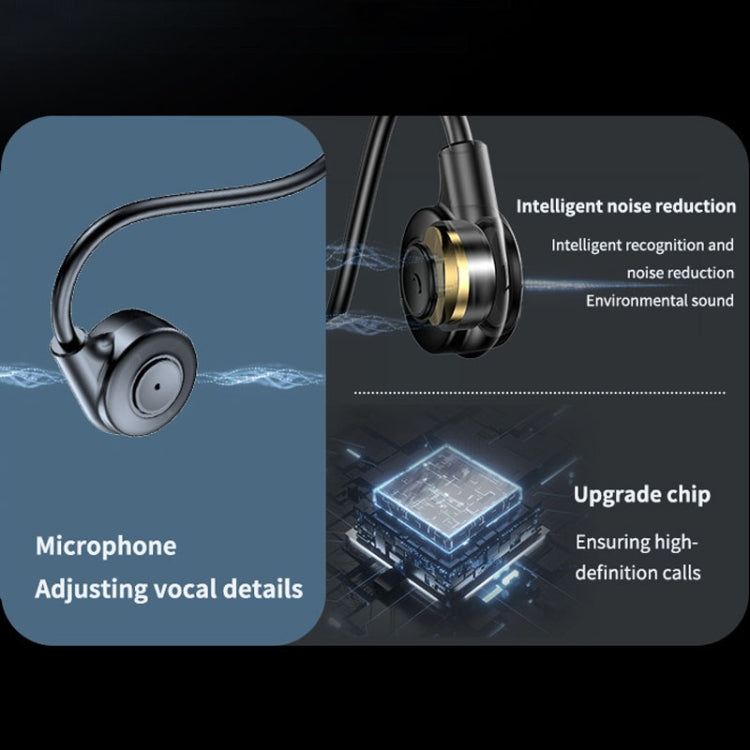 M2 Bone Conduction Earphones Running Stereo To Ear Bluetooth Earphones(Black + Orange) - Neck-mounted Earphone by PMC TechLife | Online Shopping South Africa | PMC TechLife