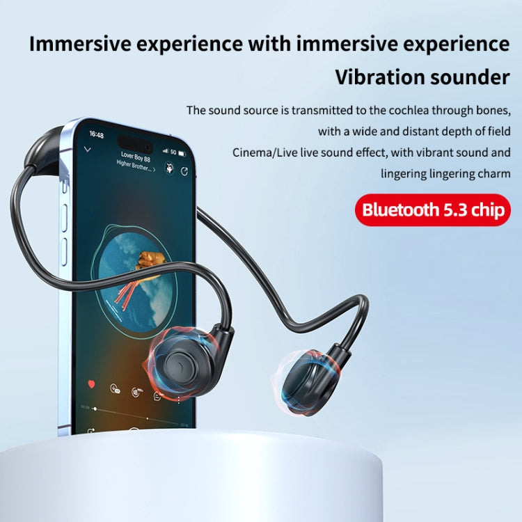 M2 Bone Conduction Earphones Running Stereo To Ear Bluetooth Earphones(Black) - Neck-mounted Earphone by PMC TechLife | Online Shopping South Africa | PMC TechLife