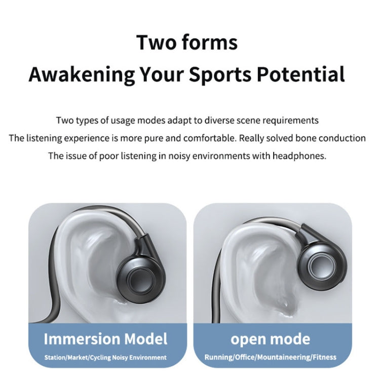 M2 Bone Conduction Earphones Running Stereo To Ear Bluetooth Earphones(Black + Blue) - Neck-mounted Earphone by PMC TechLife | Online Shopping South Africa | PMC TechLife